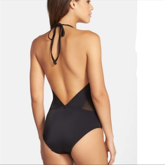 TED BAKER LONDON Halter Mesh One Piece Swimsuit Size 2 (Ted baker)  US 6 - Picture 2 of 5